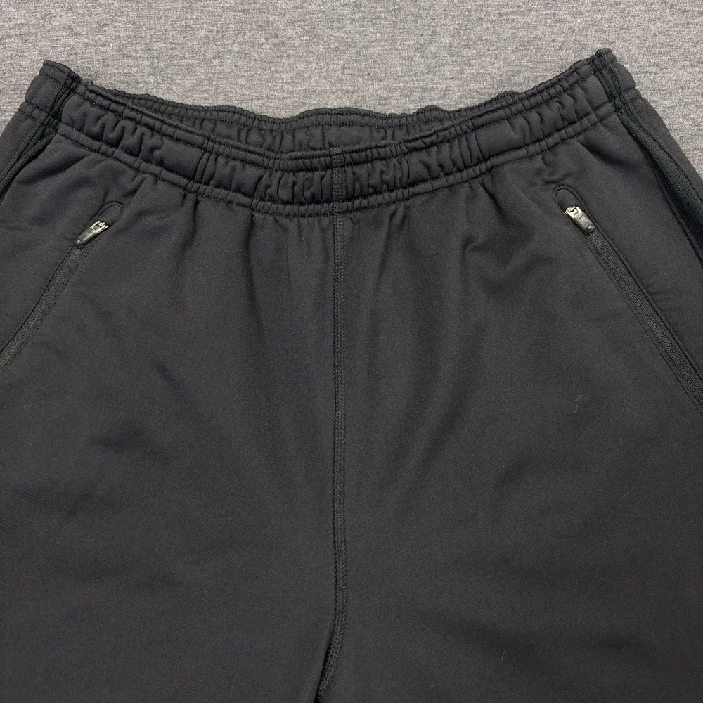 Nike Running club fleece Joggers Mens M Dri-Fit black Ankle Zip Reflective‎